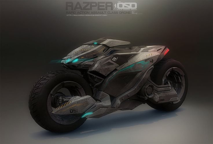 Cyberpunk мотоцикл арт