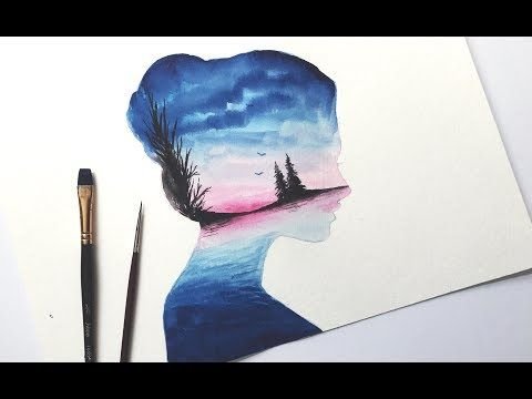 Рисунок акварелью легкий