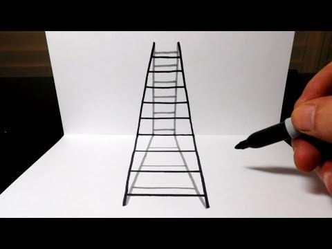 Иллюзия лестница нарисовать