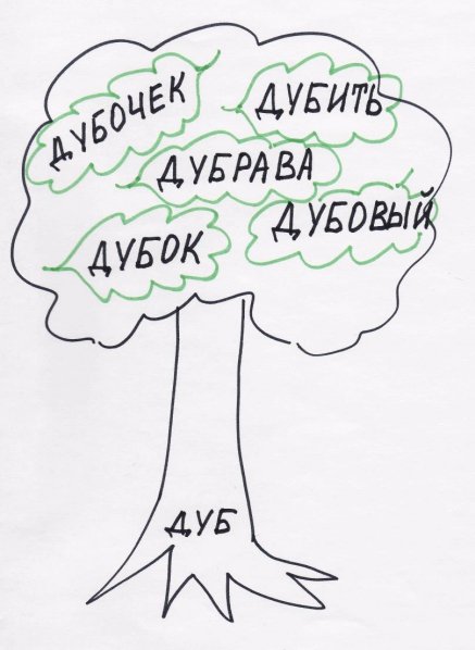 Дере во с однокореныме словами