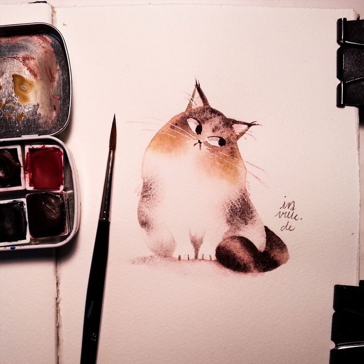 Рисунки для скетчбука котики