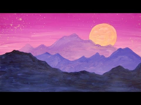 Пейзажи гуашью легкие