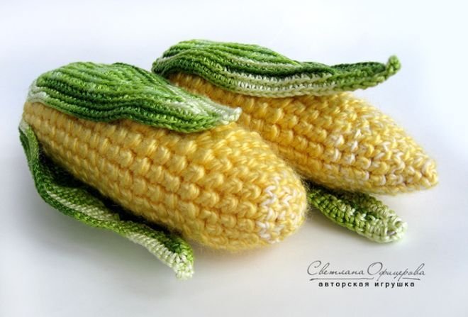 Кукуруза вязаная крючком