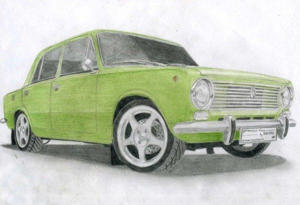 Копейка машина рисунок