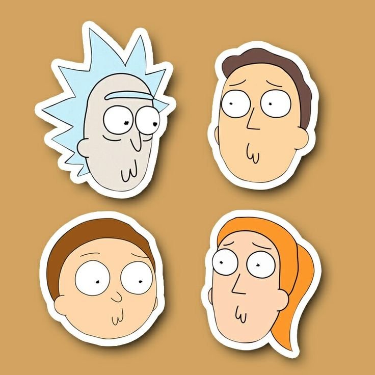 Стикеры Рика и Морти