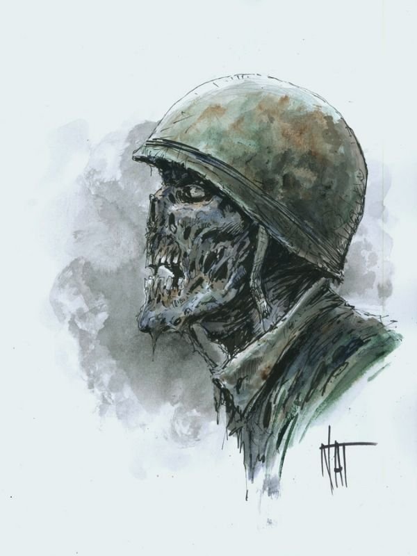 Скелет в каске