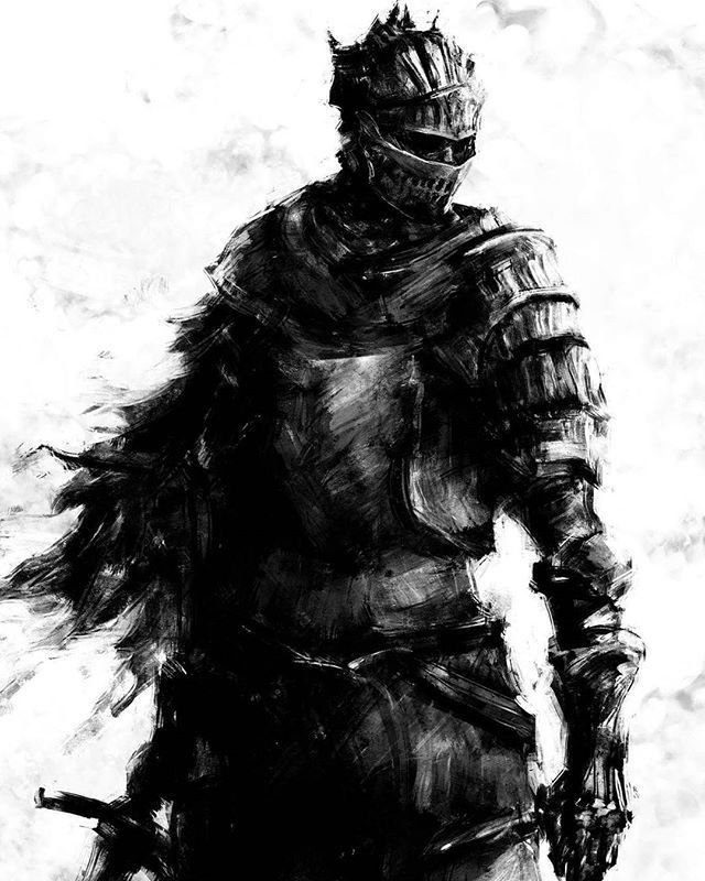 Dark Souls черный рыцарь арт