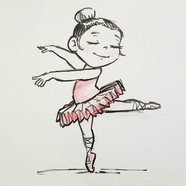 Балерина рисунок