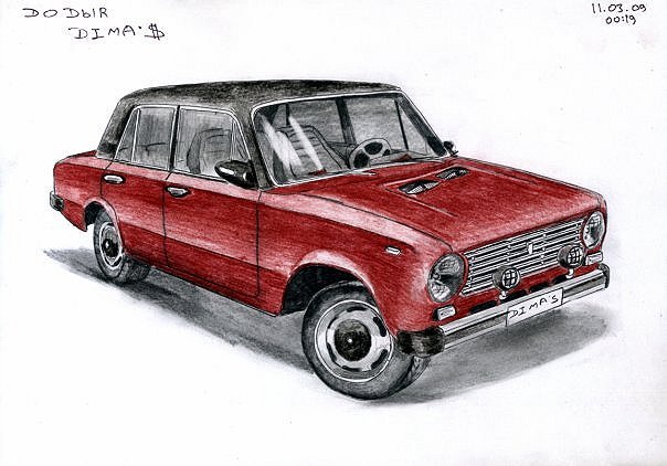 Рисунки машины Жигули
