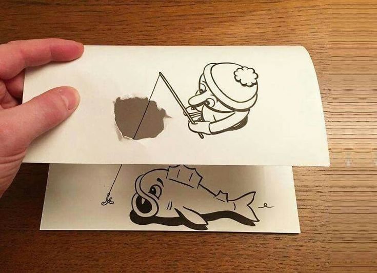 Креативные рисунки на бумаге