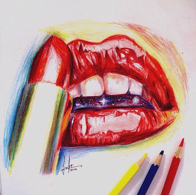 Губы рисунок
