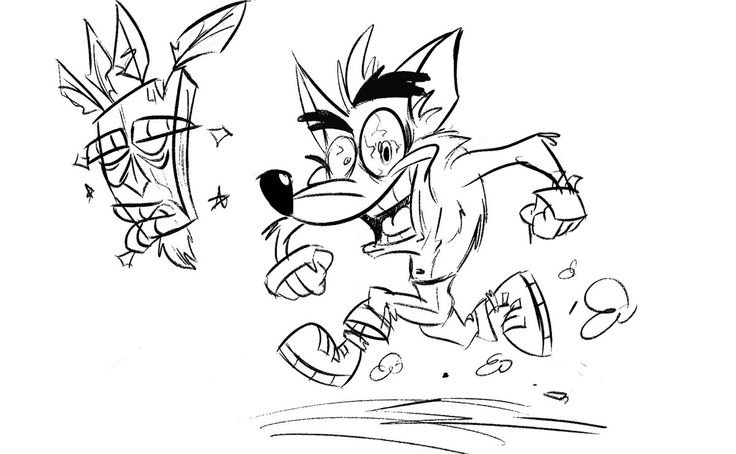 Crash Bandicoot раскраска