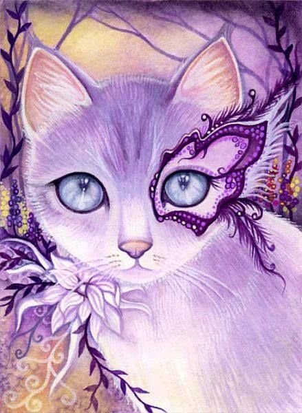 Фиолетовая кошка