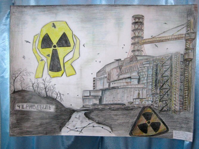 Рисунок Чернобыльская АЭС атомная электростанция