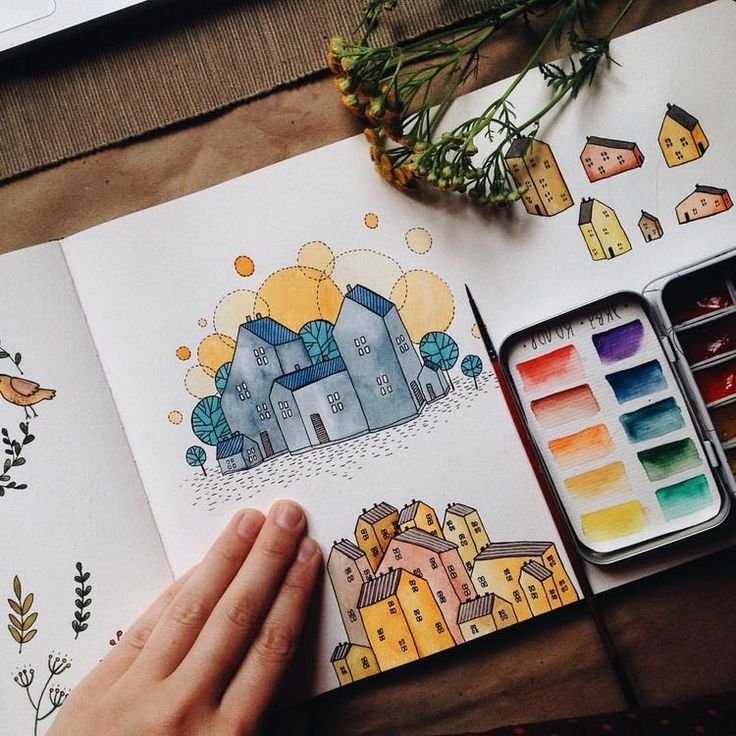 Рисунки в скетчбуке