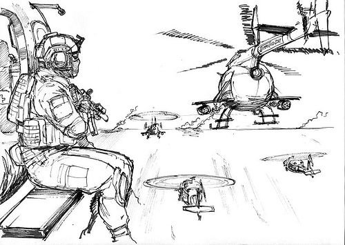 Рисунок современного военного