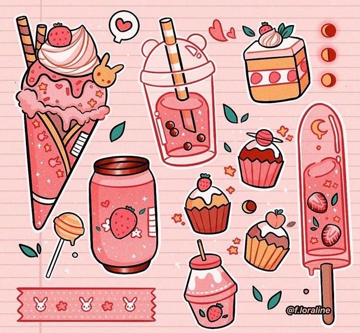 Рисунки для срисовки лёгкие еда