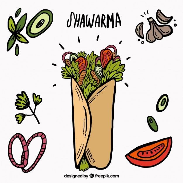 Шаурма векторное изображение
