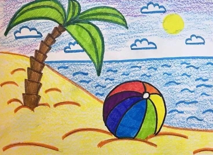 Рисунки лета легкие