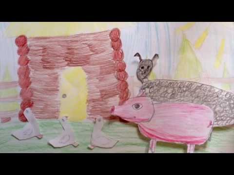 Зимовье зверей рисунок детский