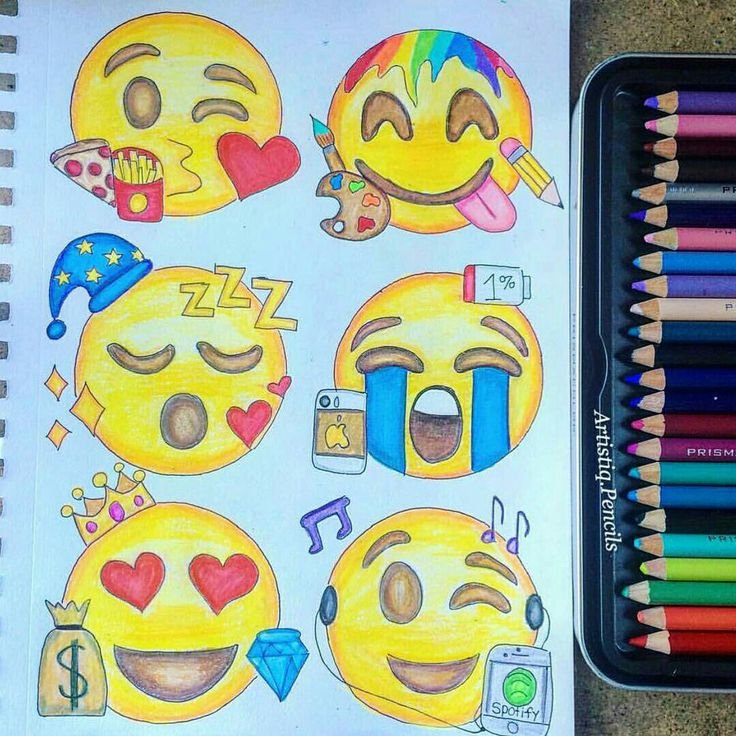 Смайлики для скетчбука