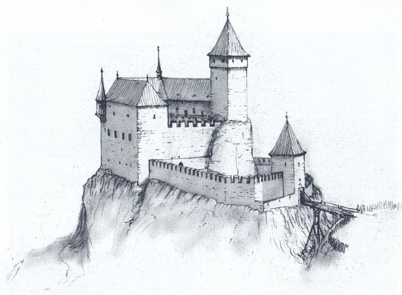 Старинный замок рисунок