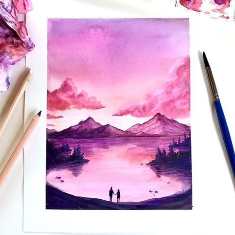 Красивые рисунки гуашью для срисовки