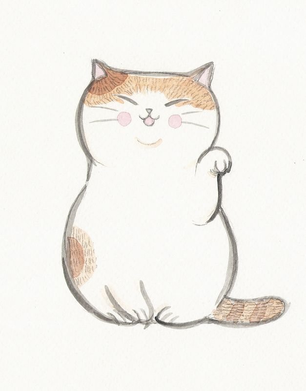 Коты для срисовки легкие