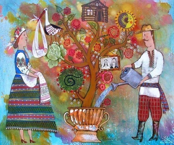 Картины Анны Силивончик белорусская семья