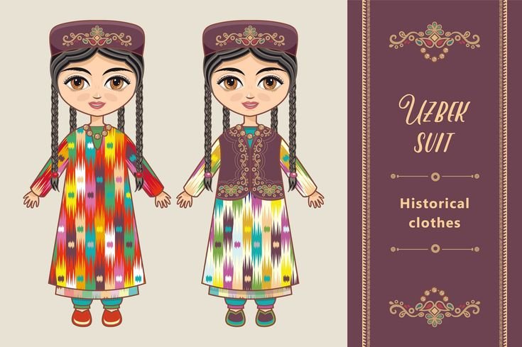 Кукла в узбекском национальном костюме