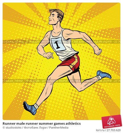 Поп арт мужчина спортсмен
