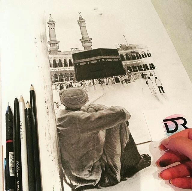 Исламские рисунки карандашом