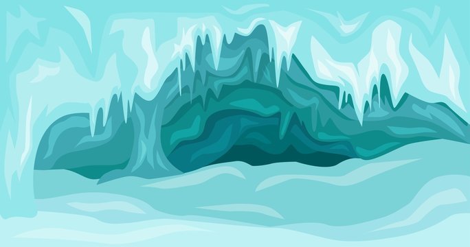 Ледяная пещера рисунок