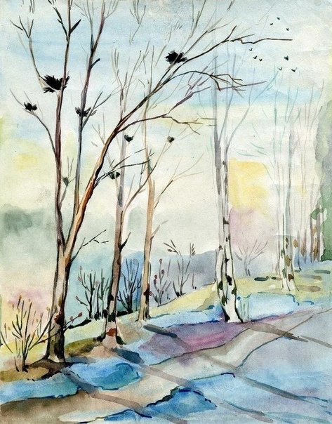 Ричард Берггольц весенний пейзаж