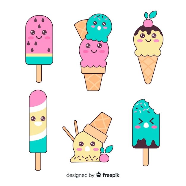 Рисунки для срисовки мороженое милое