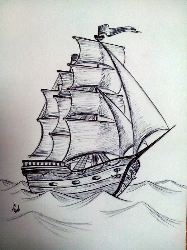 Корабль рисунок