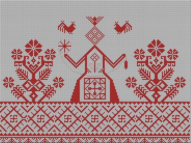 Славянская обережная вышивка Макошь
