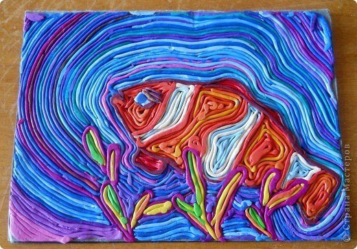 Рисование пластилином жгутиками