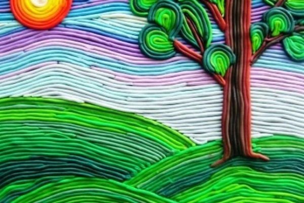 Аппликация из пластилиновых жгутиков