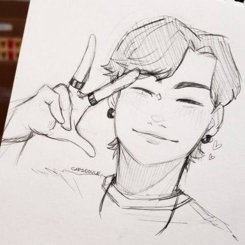 Скетчи Stray Kids Феликс