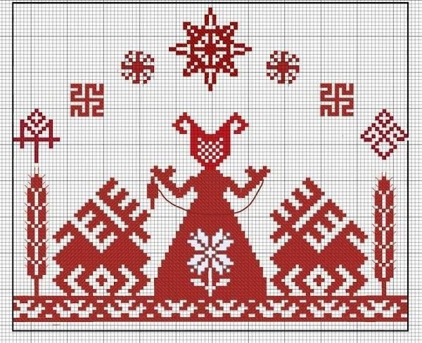 Макошь богиня славян вышивка