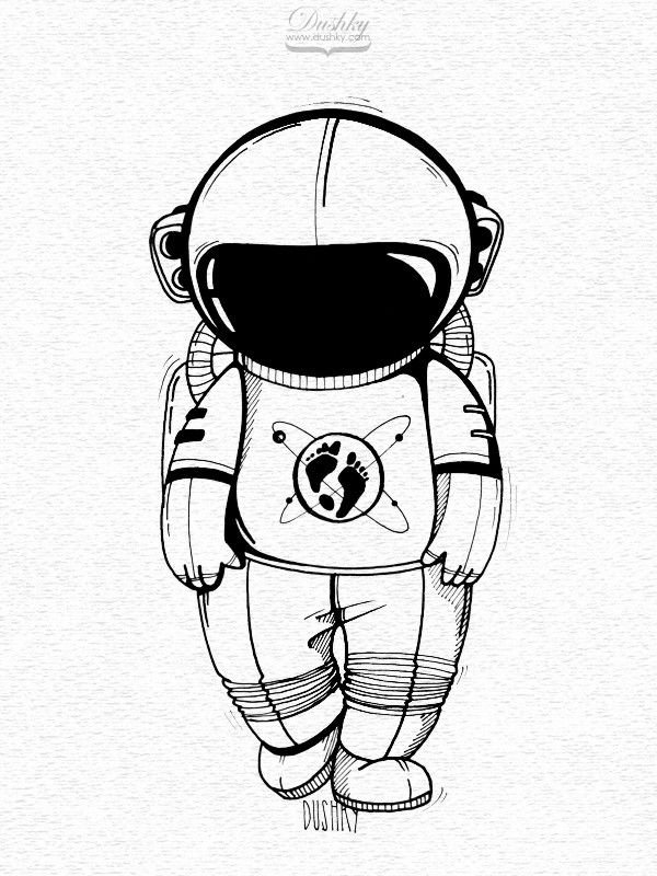 Космонавт рисунок