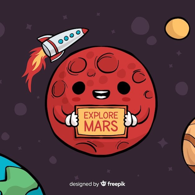Мультяшные планеты Марс