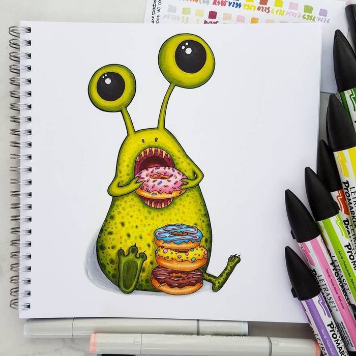 Идеи для рисунков маркерами