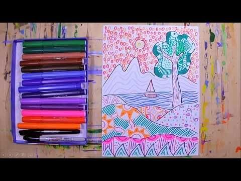 Живопись фломастерами