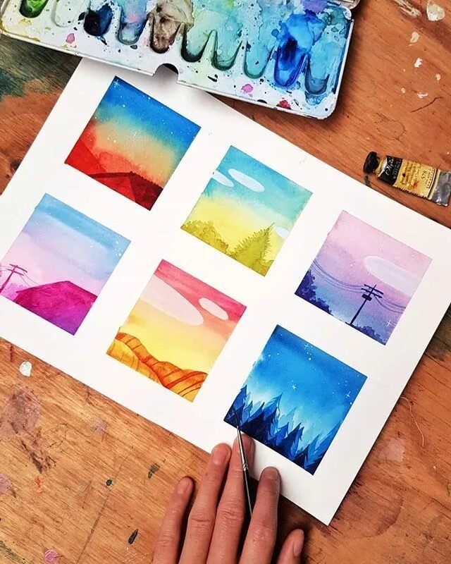 Идеи для рисунков акварелью