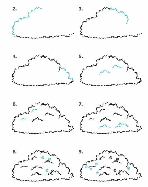 Как рисовать кусты