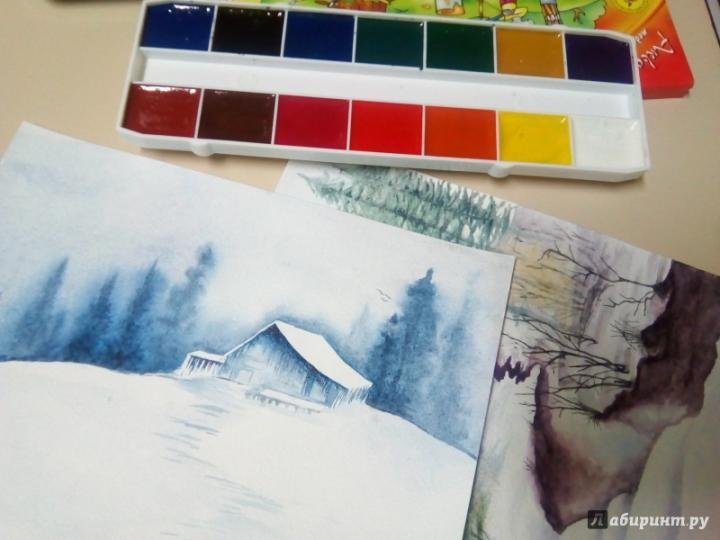 Рисунки медовой акварелью легкие