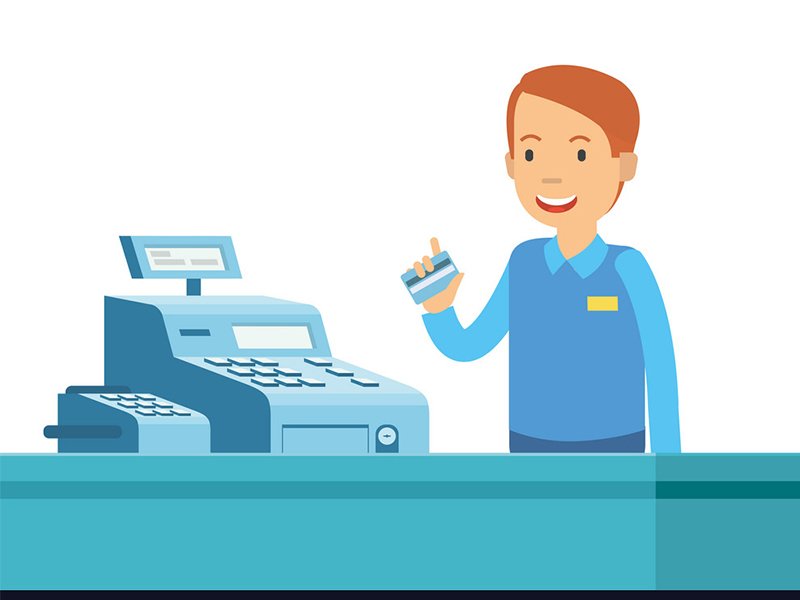 Продавец иллюстрация