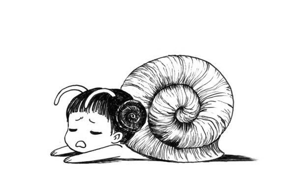 Улитка арт рисунок
